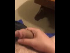 Almost a minute of just playing with my cock ....