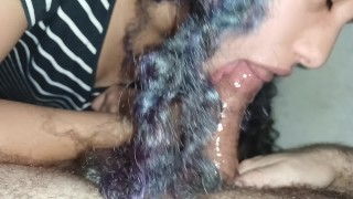 bitch makes the dick want to ejaculate from beginning to end sucking🍆🤤💦😋🥛