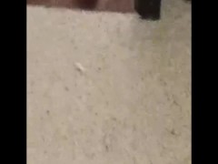Video trying to keep quiet while playing with my pussy because family is downstairs