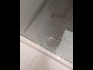 nerdy guy, pissing, male moaning, vertical video