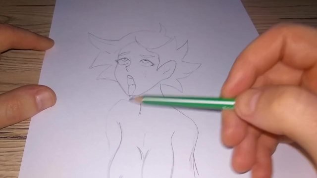 Yuri Anime Porn Pencil Drawings - Hentai Ahegao, Drawing with a Simple Pencil - Pornhub.com