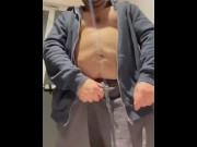 Preview 5 of Bull jerking off at the gym