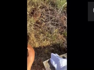 Stranger fucks my mouth outdoor