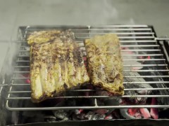 Grilling pork ribs with love
