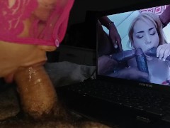 delicious to suck a hard cock and excited to see a whore with her ass fucked and surrounded by bbc