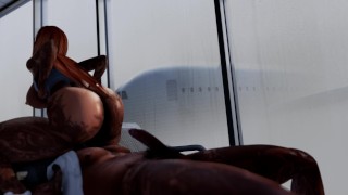 Couple Fuck in the Terminal during Layover