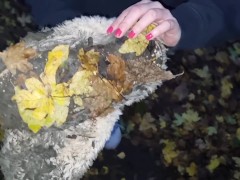 Walk in woods in my hot slippers (before and after)