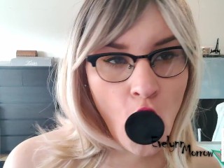 Blonde Trans Girl in Lace Loves the Taste of Ass on her Buttplug (FREE PREVIEW)