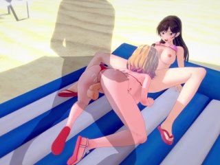 uncensored hentai, anime porn, threesome, anime cosplay