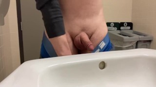 Pissing in the sink at the office