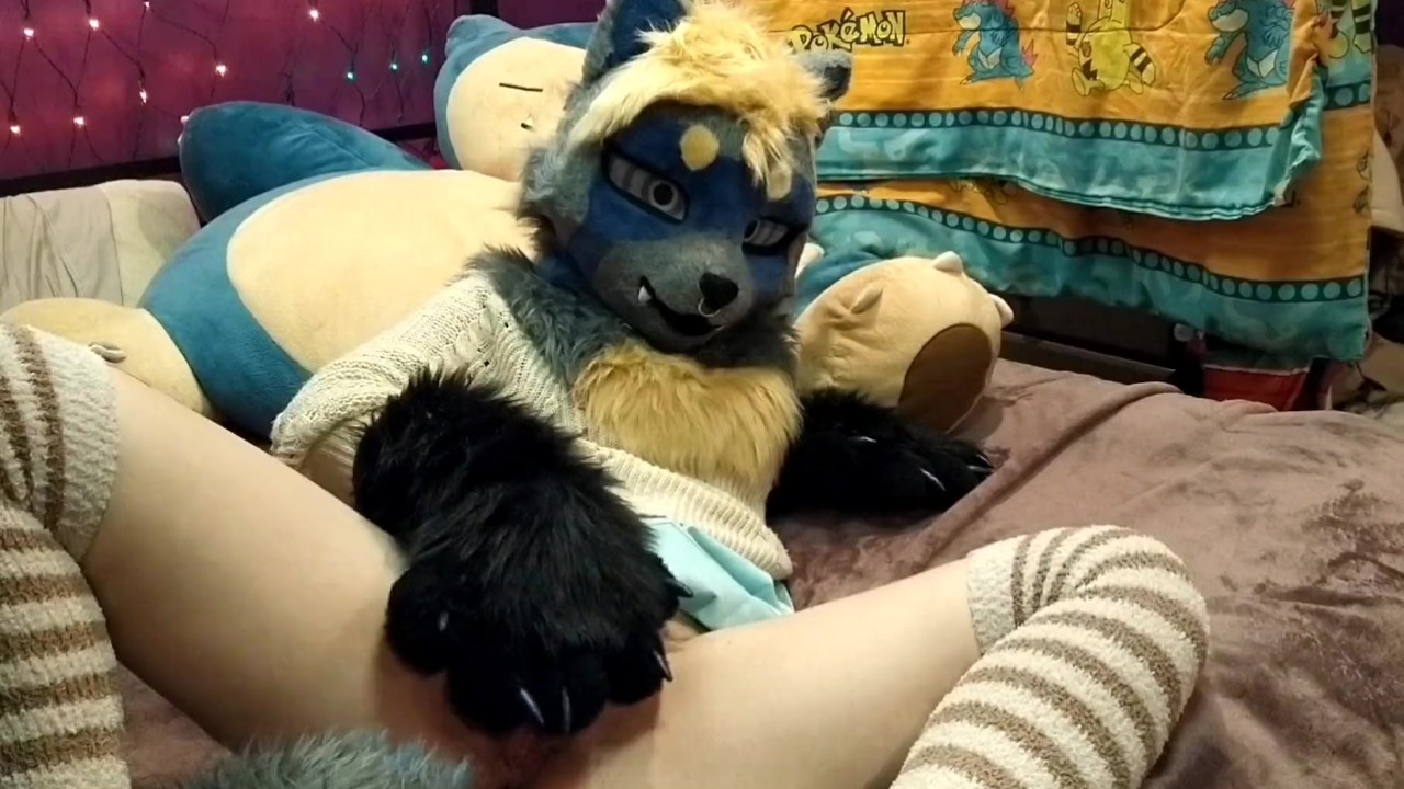 Desperate Horny Furry Girl Humps Pokemon Plush Until She Cums