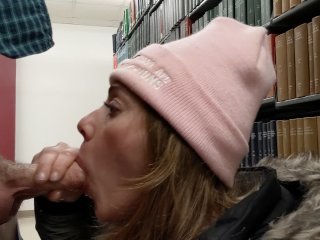 Heather Kane almost caught Sucking Cock in Public Library