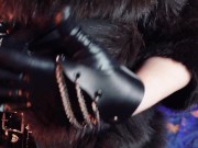 Preview 3 of FUR FETISH video: beautiful Mistress tease and seduce. ASMR and JOI. Arya Grander.