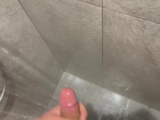 Wet Cock-Play for you in the Gym Shower