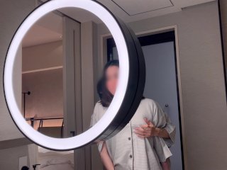 【NTR/イチャラブSEX】ホテル着いてすぐに洗面所でイかされて甘々セックス 人妻さん連続イキ　個人撮影 素人 寝取られ 乳首 女性向け 若妻 痴女 むっちり NTR おっぱい イク瞬間 パイパン H