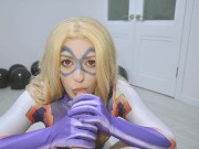 Preview 1 of MY HERO ACADEMIA: Mount Lady jerks off your cock and makes you cum in her dirty mouth - POV