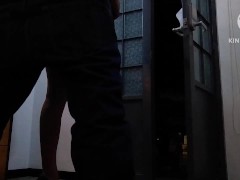 Sissy being fucked with the open door exhibition for a taxi driver. English captions.