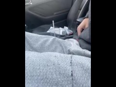 Video Pulled over to take a piss in a cup in my car shy bladder moaning relief caught