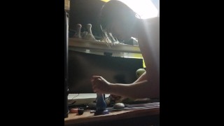 Getting fucked by a dragon dildo