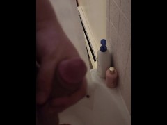 Jaking off in the shower with family in the next room