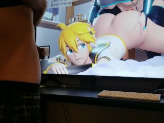 solo male, cum inflation, femboy hentai, huge penis