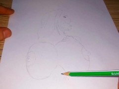 Threesome with a big-breasted girl