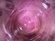Preview 2 of Hot teen sticks camera inside her vagina