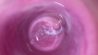 Hot teen sticks camera inside her vagina