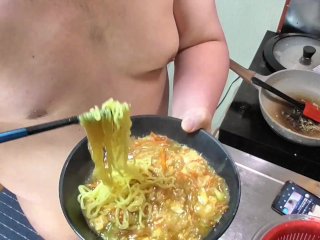 bbw, cooking, big ass, ぽっちゃり