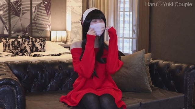 【素人】人気アニメコスプレ第二弾♡乳首イキ♡ヨルさん妊娠確実濃厚中出しSEX ×/yor Forger/素人カップル/美少女/色白美乳/中出し/フル動画(40分)/일본여대생과질내사