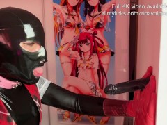 Rubber Schoolgirl Sucking
