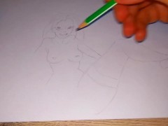 Pretty woman has fun with a dildo