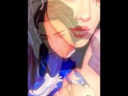 Preview 3 of Psychedelic Animated Blowjob Compilation with Anime Girl that is OBSESSED with BBC