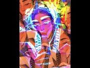Preview 5 of Psychedelic Animated Blowjob Compilation with Anime Girl that is OBSESSED with BBC