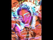 Preview 6 of Psychedelic Animated Blowjob Compilation with Anime Girl that is OBSESSED with BBC