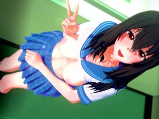 姫柊 雪菜, brunette, anime, big boobs