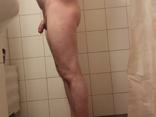 big thick uncut cock, huge uncut cock, uncut, shower masturbation