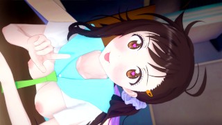 Perverted Bukkake Masturbation with Nozomi's Bursting Tits