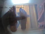 Cock and balls puncaked under glass (preview, full video on Onlyfans) cock trampling