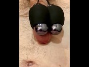 Preview 1 of Hot Straight Guy Using Cock Vibrator Cock Pulsating And Throbbing With Pleasure With Cumshot 🍆💦POV