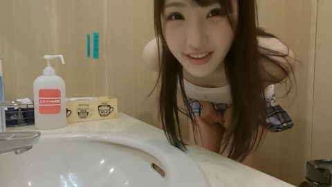 Cute Japanese Idol⑤Exposed sex in ordinary cafe. I put toys in her and made her give me a blowjob.