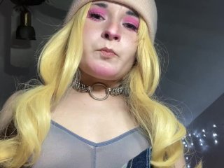 blonde, fetish, exclusive, spit