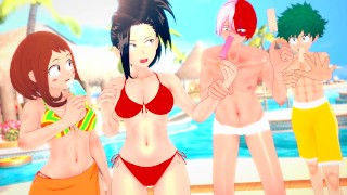 Ochako Uraraka And Momo Yaoyorozu Having Sex With Their Partners In This 3D Compilation Of My Hero Academia