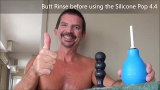 Butt rinse before using my Silicone Pop 4.4