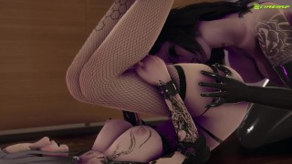 Futa Cock Being Gotten By A Gothic Slut In Her Pussy Futa X Female 3D Animation