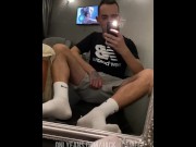 Preview 3 of Guy sniffs white Nike socks