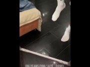Preview 6 of Guy sniffs white Nike socks