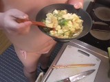 [Prof_FetihsMass] Take it easy Japanese food! [bowl of rice topped with tofu]