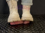 Preview 3 of CBT in Combat Boots with TamyStarly - Ballbusting, Trampling, Cock Crush, Cock Trample, Bootjob