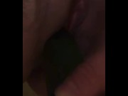 Preview 6 of Milf fucked by a big cucumber